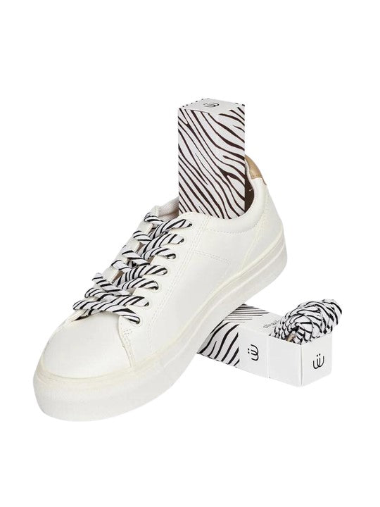 Zebra designer shoe laces from Sliwils/World Collection - Bedlam