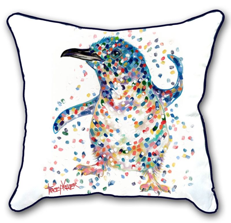 Fairy Penguin cushion cover by Tracey Keller - Bedlam