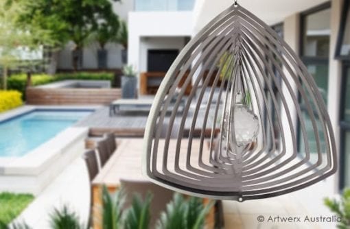 Crystal Curved Triangle wind spinner from Artwerx - Bedlam