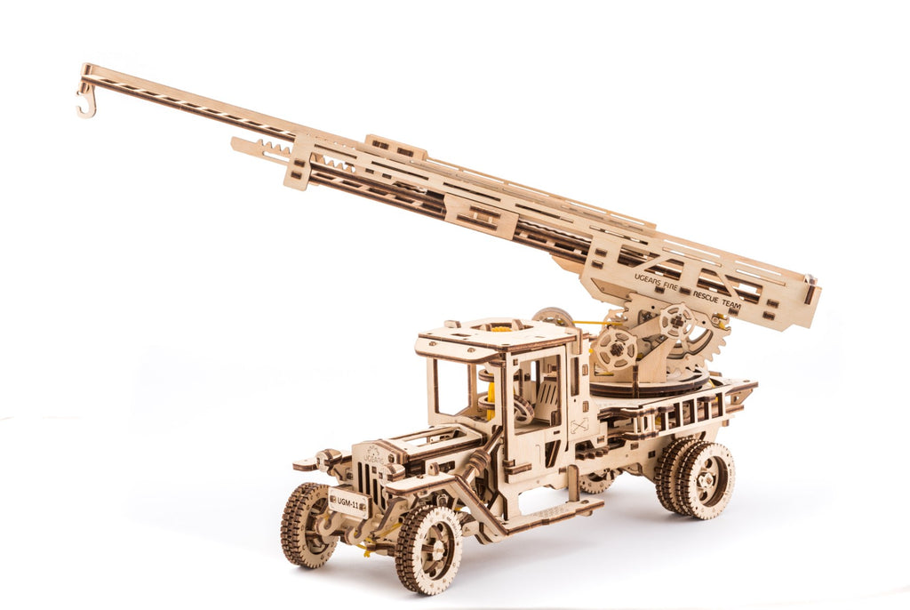 Fire Truck with Ladder model kit from Ugears - Bedlam