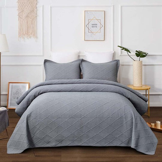 Misty Grey coverlet set from Classic Quilts - Bedlam
