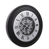 French mirrored round exposed gear wall clock from Chilli Temptations