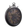 French chronograph round exposed gear movement wall clock from Chilli Temptations angled