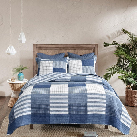 Blue Inspiration coverlet set