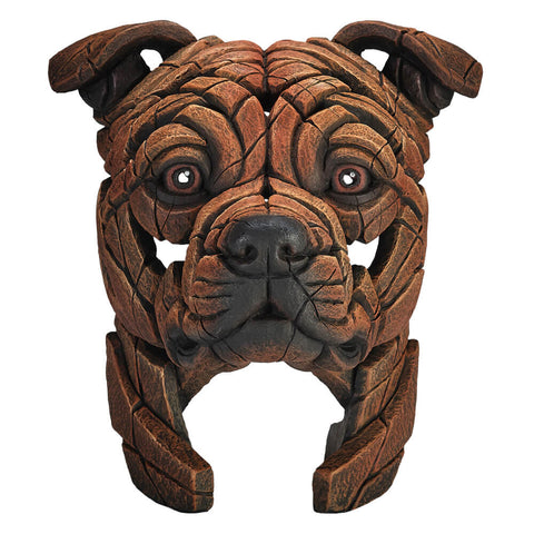 Staffordshire Bull Terrier Edge Sculpture by Matt Buckley
