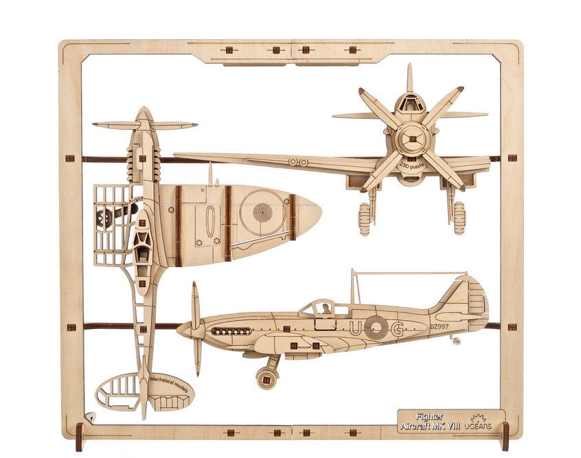 Fighter Aircraft 2.5D model kit from Ugears - Bedlam