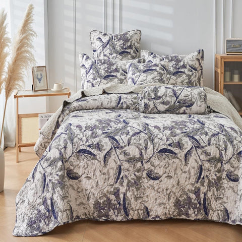 Forest Dreams Bedspread Coverlet set Single Queen King Super 100% Cotton Native Floral