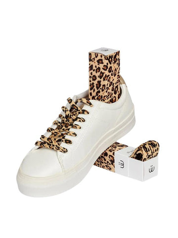 Leopard designer shoe laces