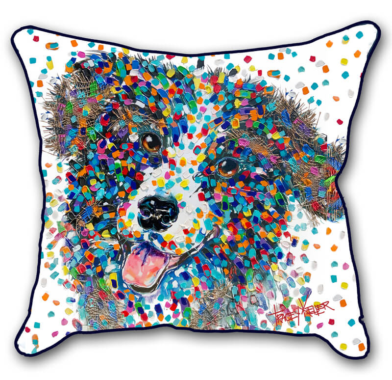 Border Collie cushion cover by Tracey Keller - Bedlam