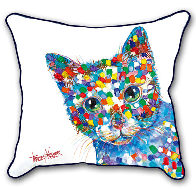 Cat-titude cushion cover by Tracey Keller - Bedlam