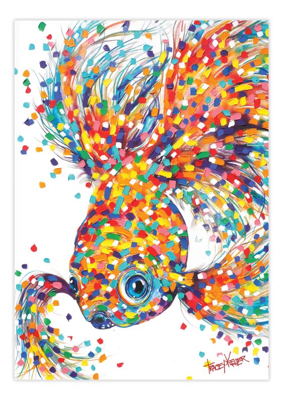 Floating Fish canvas print by Tracey Keller - Bedlam