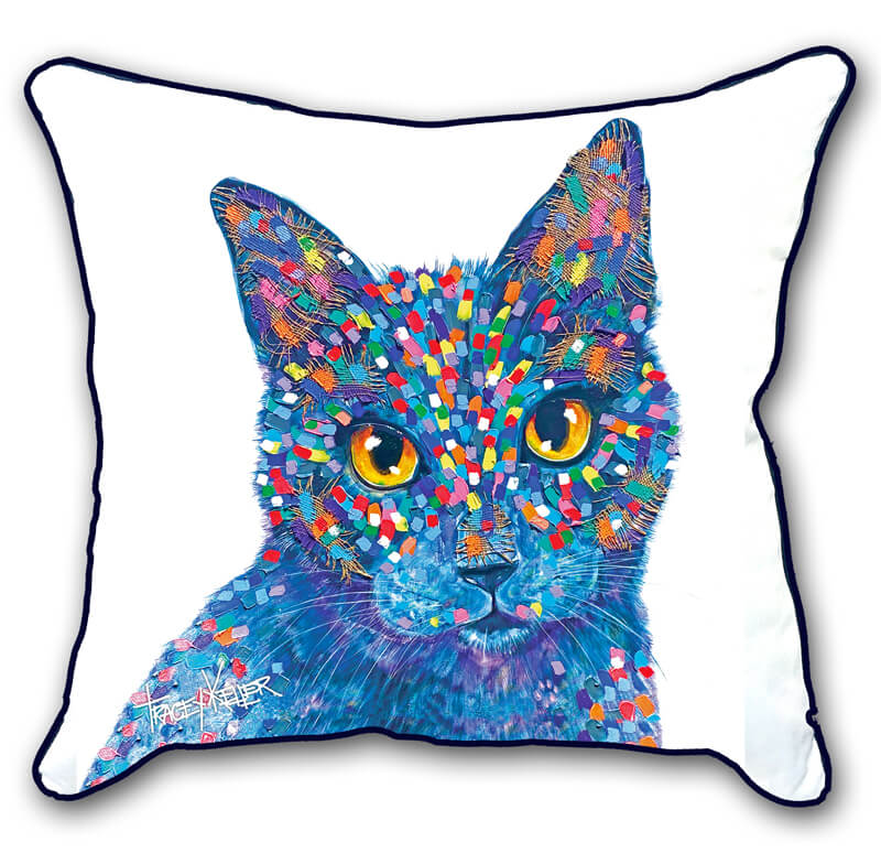 Luna Cat cushion cover by Tracey Keller - Bedlam