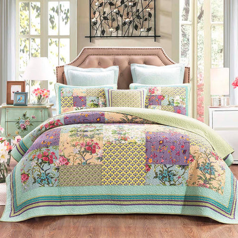 Cosmic Floral coverlet set