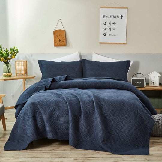 Diamond Navy coverlet set from Classic Quilts - Bedlam