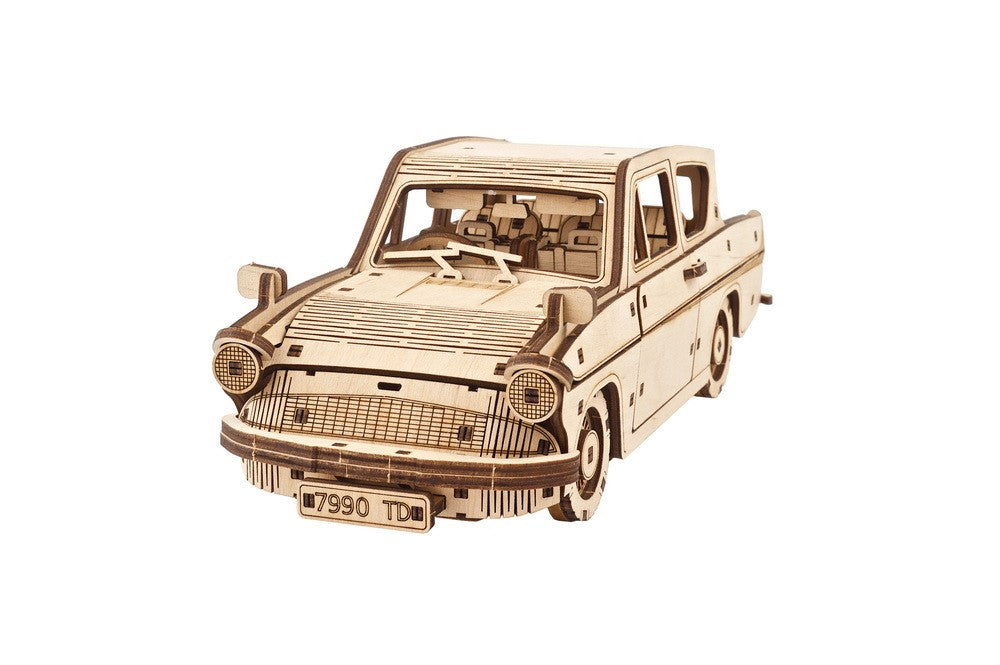 Flying Ford Anglia model kit from Ugears - Bedlam 