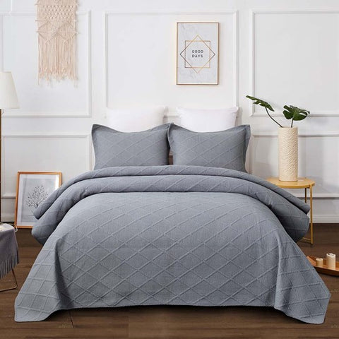 Misty Grey coverlet set