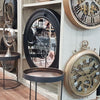 French mirrored round exposed gear wall clock from Chilli Temptations lifestyle