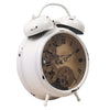 Newton white bell exposed gear movement bedside clock from Chilli Temptations