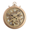 French gold chronograph round exposed gear movement wall clock from Chilli Temptations