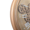 French gold chronograph round exposed gear movement wall clock from Chilli Temptations side