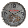 Paris Union Hotel modern round exposed gear movement wall clock in silver from Chilli Temptations