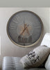 George modern round exposed gear movement wall clock in grey from Chilli Temptations lifestyle