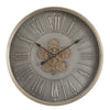 George modern round exposed gear movement wall clock in grey from Chilli Temptations