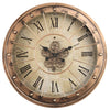 Bassett industrial copper round exposed gear movement wall clock from Chilli Temptations