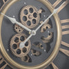 William round black exposed gear movement wall clock from Chilli Temptations gears